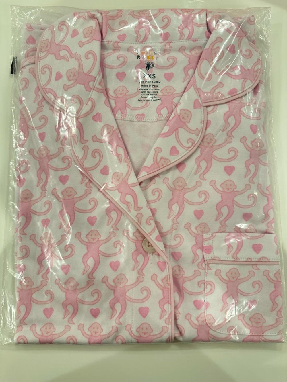 Roller Rabbit Lovely Monkey polo Pajama
Set .